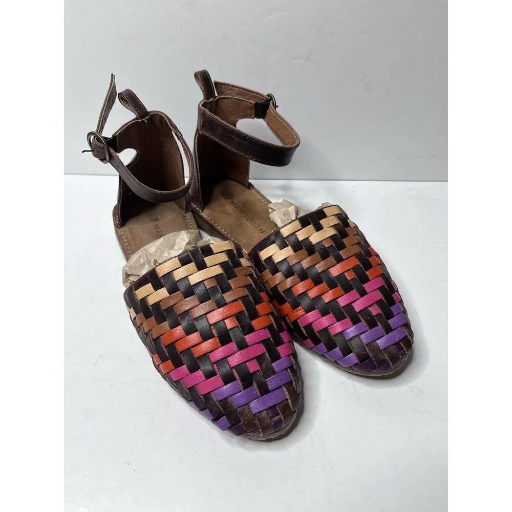 Manitobah Gabriel Frey Multicolor Woven Leather Sandals Women’s Size 9 - Picture 2 of 16